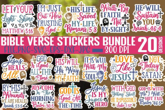 Download Bible Verse Stickers Bundle, Bible SVG - Premium Resources