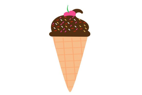 Download 8 Ice-cream Cone Stickers Summer DXF SVG - Summer dxf Collection