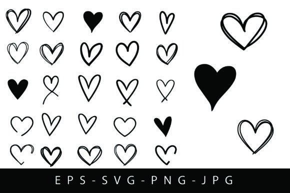 Download Heart SVG Bundle, Heart Doodle Cliparts, - Premium Resources